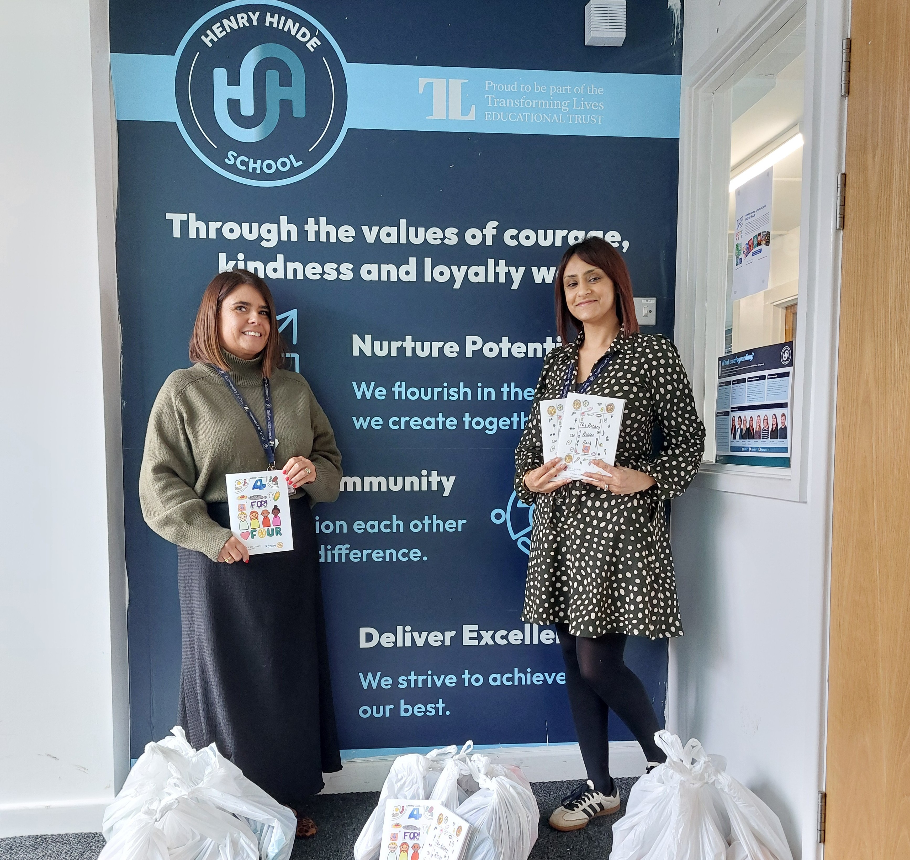 Rugby Rotary Club, schools, food parcels