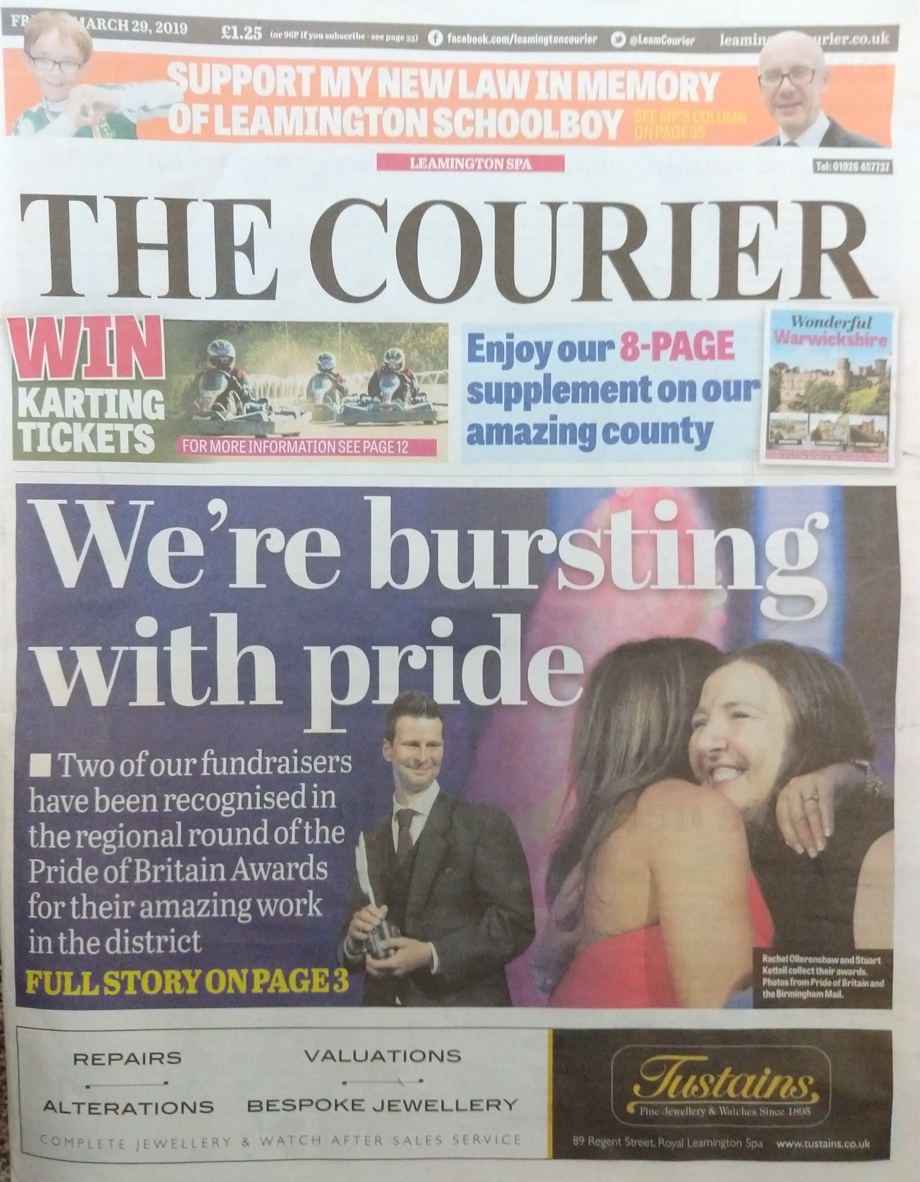 Pride of Birmingham Courier front